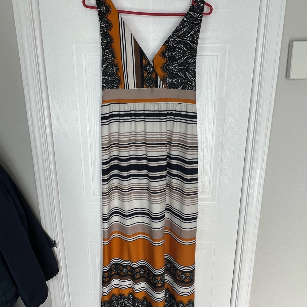 42-Gray and Black Halter Maxi Sundress